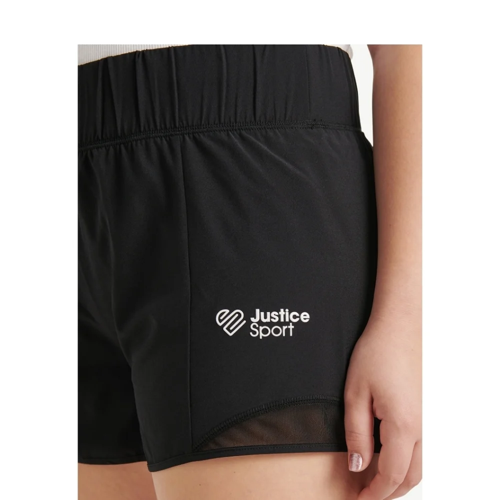 [NWOT] Justice Girl's Active Side Mesh Detail Running Shorts XL & Plus Black